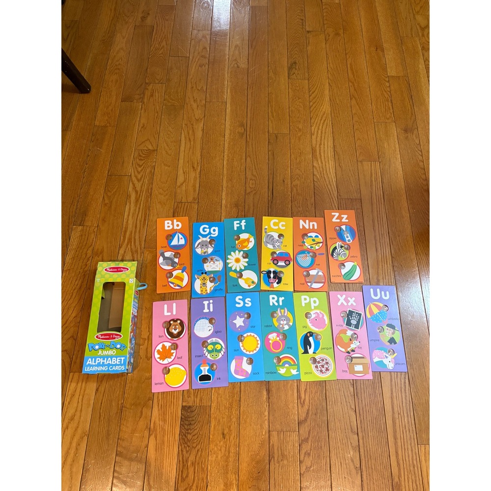 Melissa & Doug Poke-a-Dot Jumbo Alphabet Learning Cards Double Sided ABCs